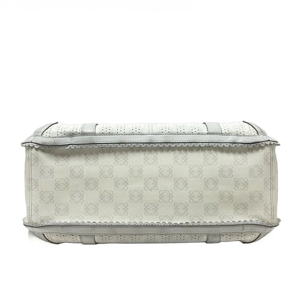 LOEWE - White Light gray PVC Leather Shoulder Bag 386-073025 - Picture 4 of 8